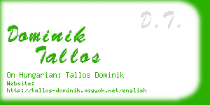 dominik tallos business card